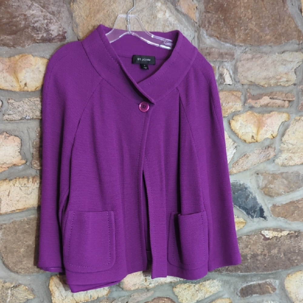 St. John Purple Knit Jacket